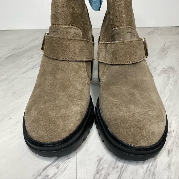 Kenneth Cole Rhode Heel Buckle Suede Bootie 8 1/2 - Picture 9 of 13